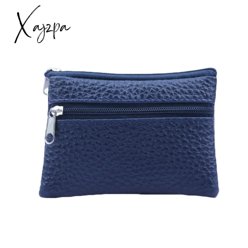 Xajzpa - Fashion Leather Coin Purse Women Small Wallet Change Purses Mini Zipper Money Bags Children's Pocket Wallets Key Holder