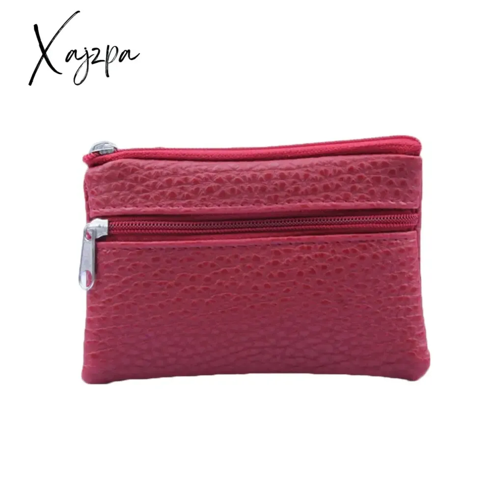 Xajzpa - Fashion Leather Coin Purse Women Small Wallet Change Purses Mini Zipper Money Bags Children's Pocket Wallets Key Holder