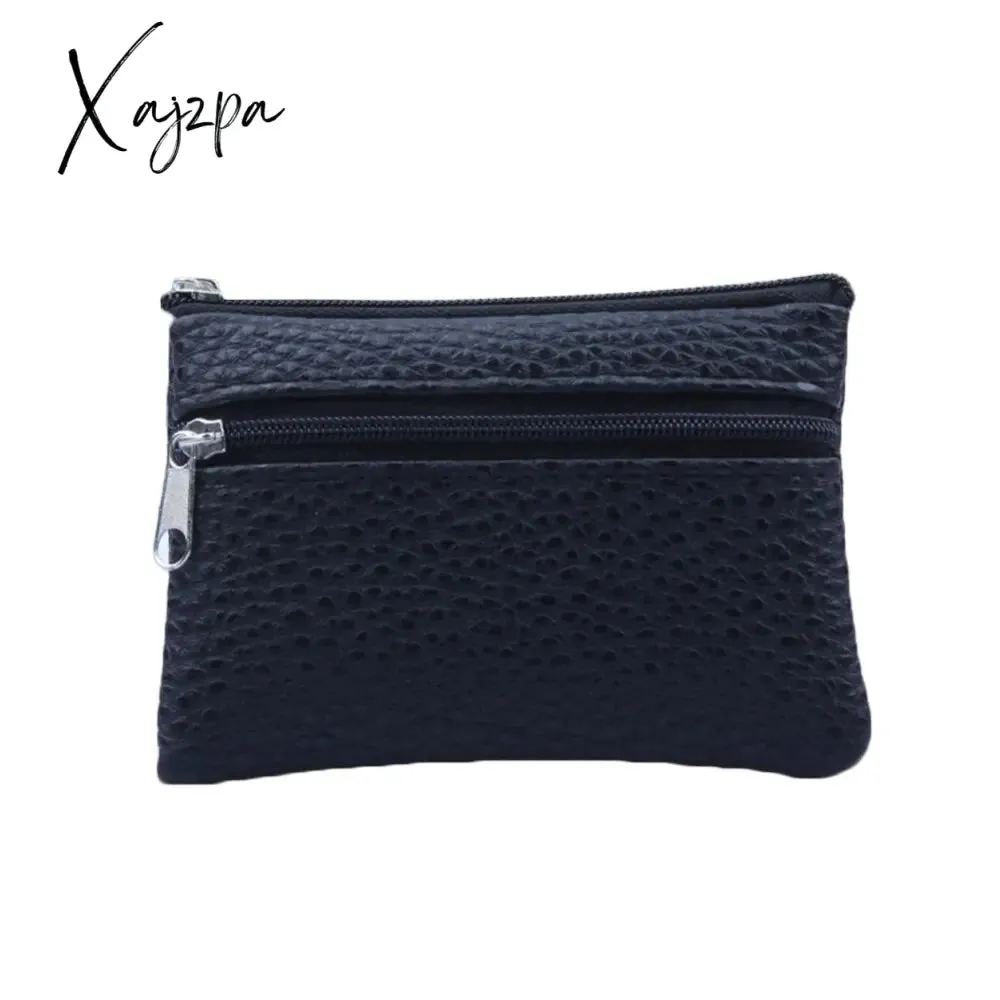 Xajzpa - Fashion Leather Coin Purse Women Small Wallet Change Purses Mini Zipper Money Bags Children's Pocket Wallets Key Holder