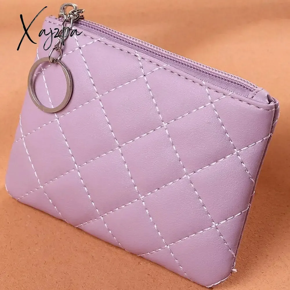 Xajzpa - Fashion Leather Coin Purse Women Small Wallet Change Purses Mini Zipper Money Bags Children's Pocket Wallets Key Holder