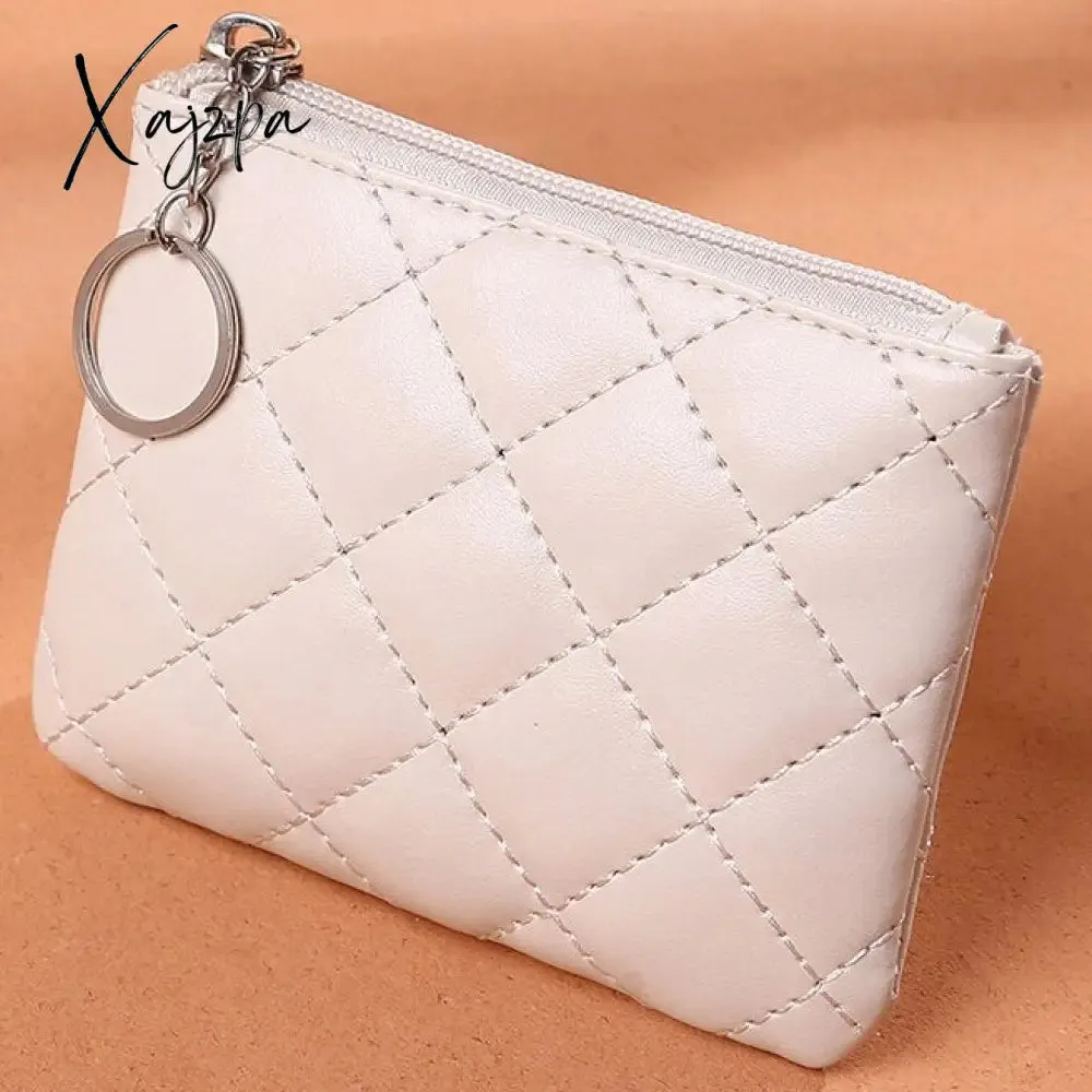 Xajzpa - Fashion Leather Coin Purse Women Small Wallet Change Purses Mini Zipper Money Bags Children's Pocket Wallets Key Holder