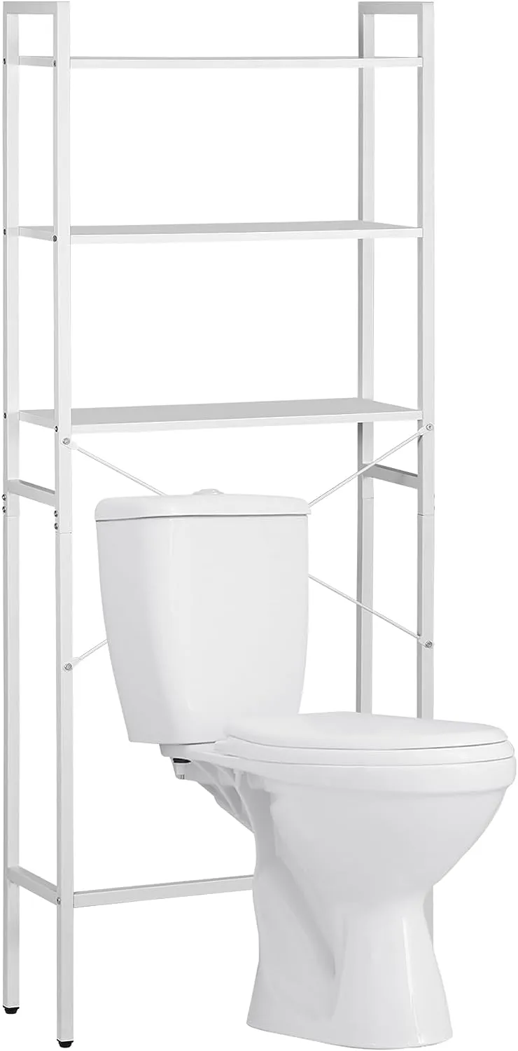 ZENY™ 3 Tiers Over The Toilet Bathroom Storage Shelf, Freestanding Wooden Bathroom Organizer Rack with Shelves